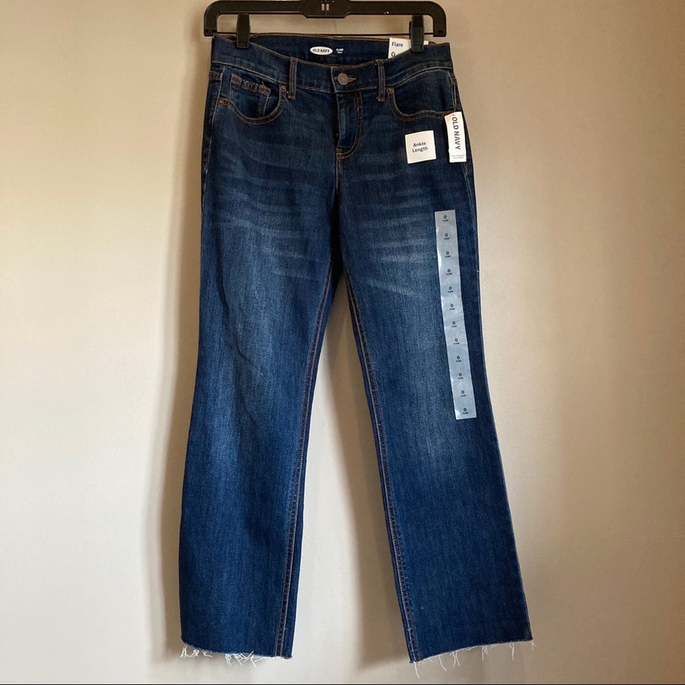 Old Navy Women’s Size 0 Ankle Flare Navy Jeans
